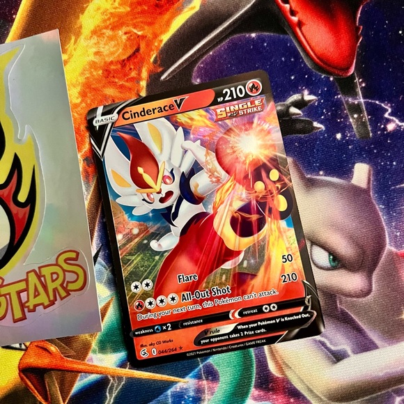 cinderace v pokemon card 044/264 - Cinderace V main image 1